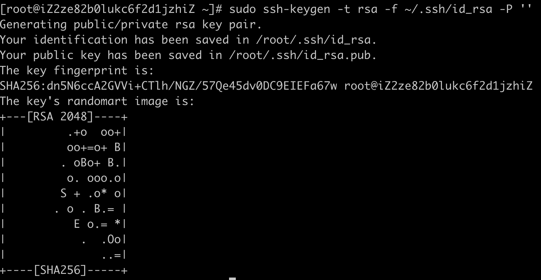 generate rsa public/private key